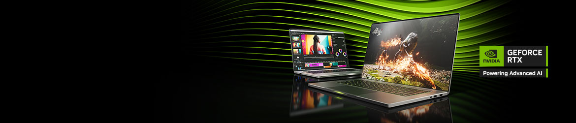 Game Changer Laptop-grafikprocessorer i GeForce RTX™ 50-serien drivs av NVIDIA Blackwell och erbjuder banbrytande funktioner för spelare och kreatörer.
