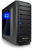 PCS CYCLONE GAMING-CHASSI (Blå LED-fläktar)