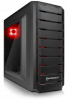PCS CYCLONE GAMING-CHASSI (Röda LED-fläktar)